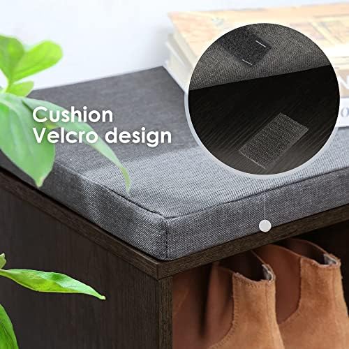 PayLessHere | 3-Tier Shoe Bench with 1.2" Cushion | Black | 10 Compartments