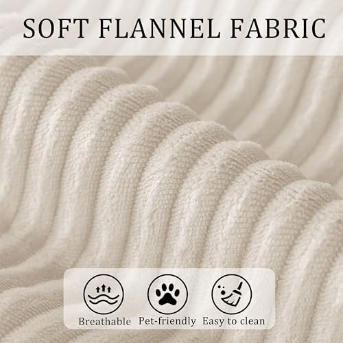 Futon Sofa Bed Modular Loveseat Sleeper Folding Pull Out Couch with Pillows, No Assembly Required Boneless Couch for Living Room Bedroom Guest Room (Beige, 53.15" Loveseat Sofa)