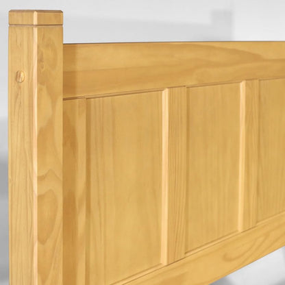Grain Wood Furniture Shaker Solid Wood Panel Platform Bed, Queen Size, Natural