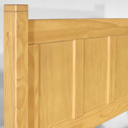 Grain Wood Furniture Shaker Solid Wood Panel Platform Bed, Queen Size, Natural