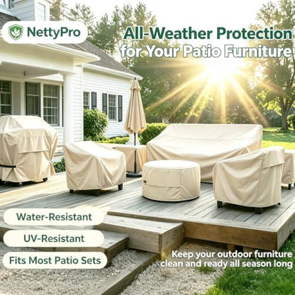 NettyPro Fire Pit Table Cover Rectangular Waterproof, 48x28 inch
