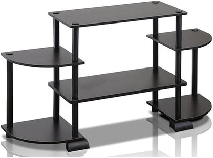 Furinno Turn-N-Tube Rounded Corner TV Entertainment Center, Espresso/Black
