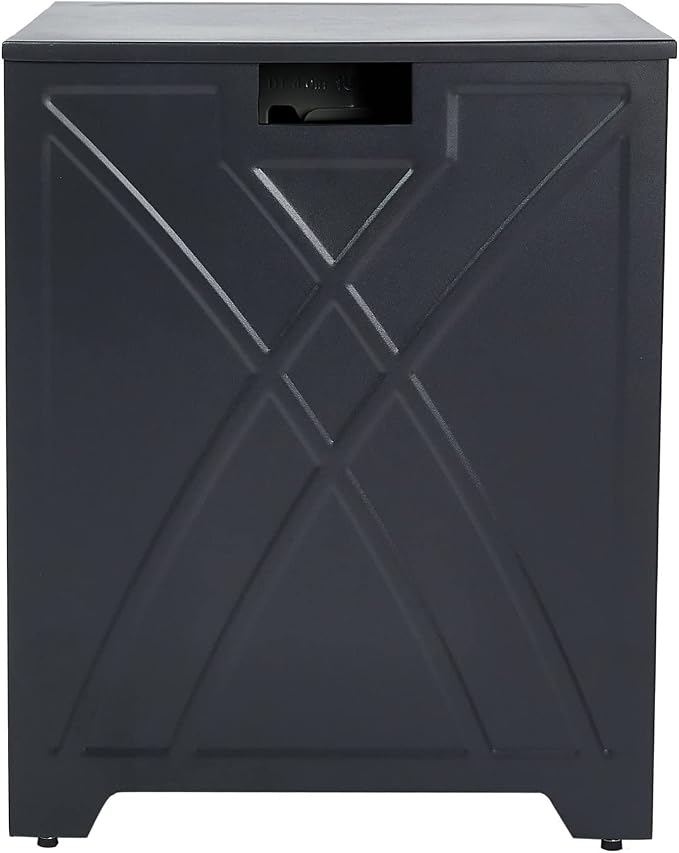 BAIDE HOME Propane Tank Cover Table, Square Propane Tank Holder Hideaway for 20 lb Propane Tanks, Gas Tank Storage Side Table - Carbon Gray