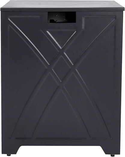BAIDE HOME Propane Tank Cover Table, Square Propane Tank Holder Hideaway for 20 lb Propane Tanks, Gas Tank Storage Side Table - Carbon Gray