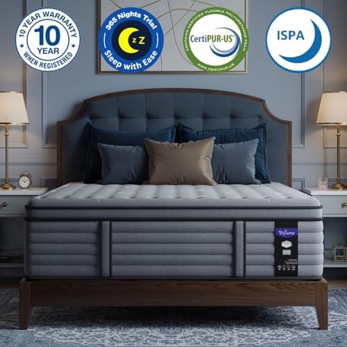 (Luxury Hotel) 12 Inch Hybrid Full Size Mattress in a Box, Medium Firm