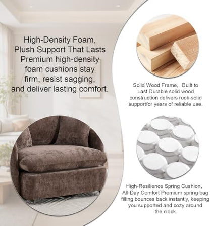 Oversized Swivel Accent Chair Set of 2 for Living Room Office