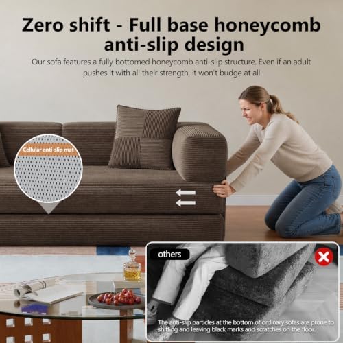 78.8" Boneless Couch for Living Room, Futon Sleeper Sofa Bed