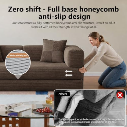 78.8" Boneless Couch for Living Room, Futon Sleeper Sofa Bed