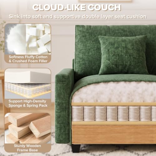 140" Oversized Modular Sectional Sofa, U Shaped Cloud Couches with Ottomans