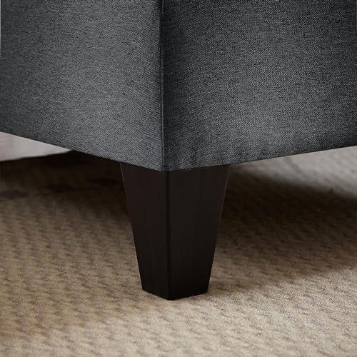 105" Sectional Sofa for Living Room, U-Shape 4 seat Large Couch with Double Chaises Polyester Linen Fibre for Living Room, Dark Grey
