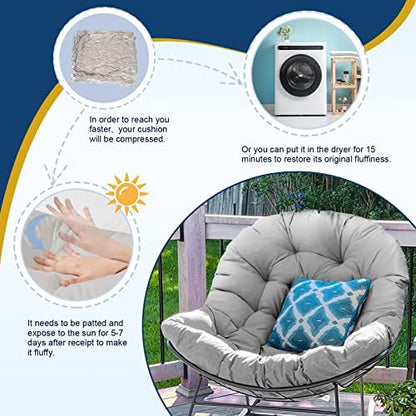 Egg Chair Cushion, Soft U-Shaped Cushions for Swing Basket Chair