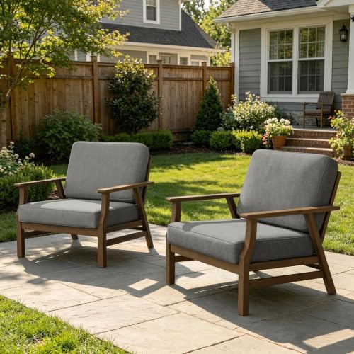2 Piece Patio Bistro Set, Outdoor Chairs Set of 2