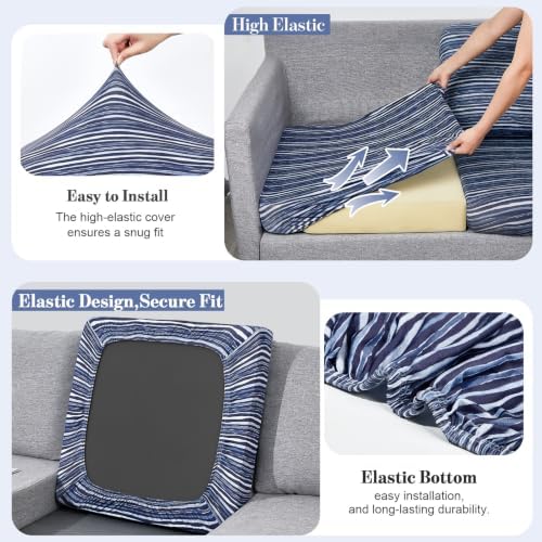 8Pcs Patio Cushion Covers Stretch Outdoor Furniture Protector Slipcovers