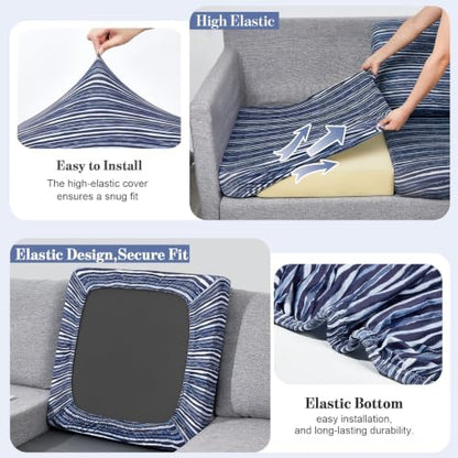 8Pcs Patio Cushion Covers Stretch Outdoor Furniture Protector Slipcovers