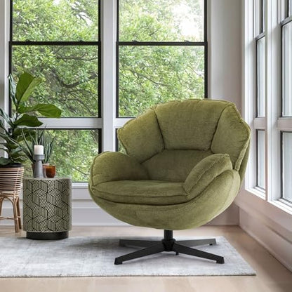 IWMH Swivel Accent Chair for Living Room,Comfy Lounge Chair with Metal Legs