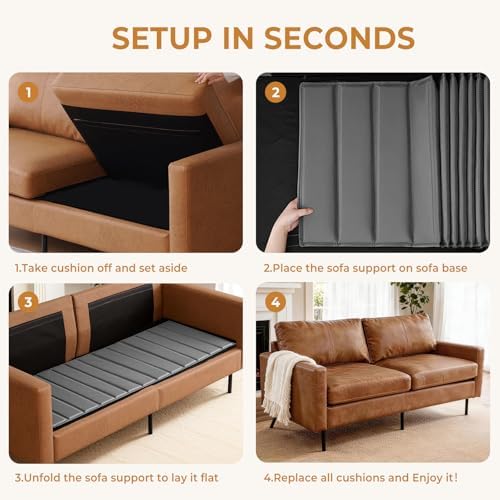 Heavy Duty Couch Cushion Support Board for Sagging Sofa, 24''x48''Wide Loveseat, Thick Reinforced Wood Boards Add Strong Seat Supports, Under Couch Insert with Anti-Slip Dots, Grey