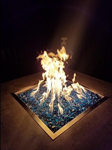 Onlyfire 18 Inch Square Fire Pit Burner Pan with Square Burner Ring – 304 Stainless Steel Drop-in Gas Fire Pit Insert for Natural Gas & Propane, 92,000 BTU, Square Flame Pattern for DIY Fire Table