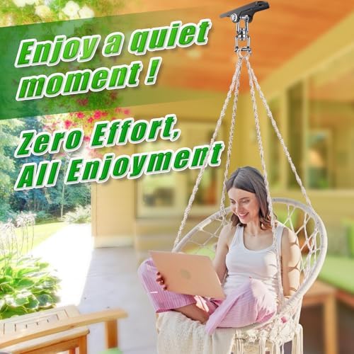 2Pcs 360° Swivel Swing Hanger Swing Ceiling Mount Heavy Bag Hanger Hook