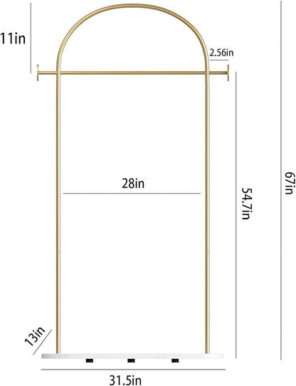TIEOU Metal Gold Coat Rack, Freestanding Entryway Stand, Hat Coat Hanger, Small Clothing Rack, Modern