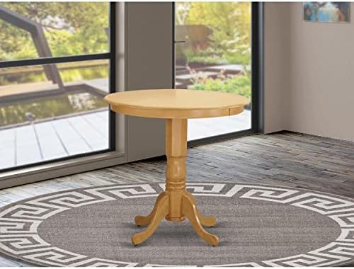 East West Furniture JAT-OAK-TP Jackson Counter Height Dining Table - a Round Dinner Table Top with Pedestal Base, 36x36 Inch, Oak