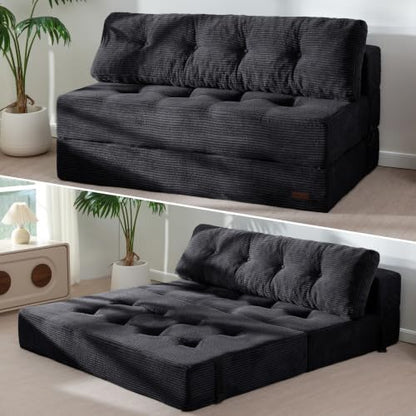 MAXYOYO Folding Sofa Bed, Convertible Chair Bed with Pillow