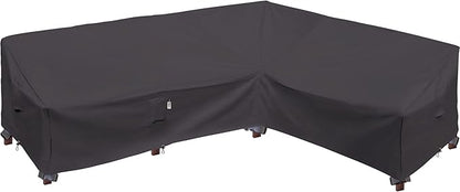 Heavy Duty Outdoor Sectional Sofa Cover, 104"X83" Waterproof 600D Patio Furniture Covers, L-Shaped Lawn Patio Couch Cover, Right Facing