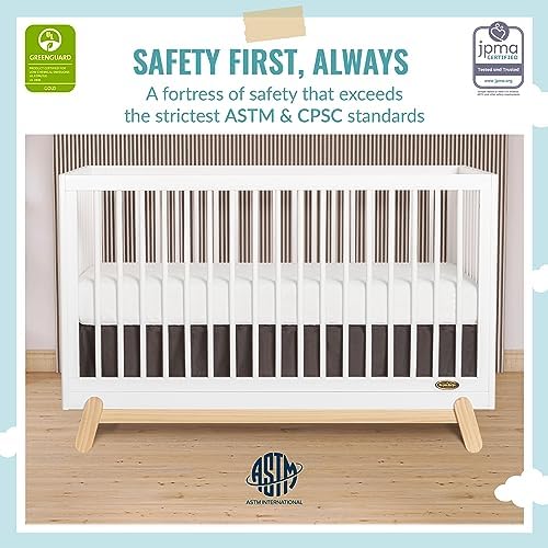 Dream On Me Hygge 5-in-1 Convertible Crib and Changing Table Bundle in Weathered Vintage Oak