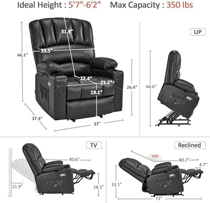 MCombo Large Power Lift Recliner Chair for Tall Elderly, 7099