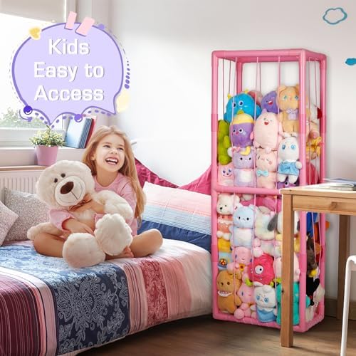 Stuffed Animal Storage Zoo Holder Space Save, PVC Stuffed Animal Organizer