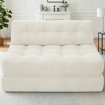 Folding Sofa Bed,Convertible Sleeper Chair Bed w/2-Pillow & Handle