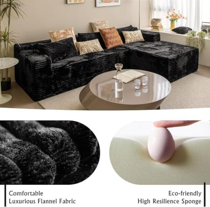Boneless Couch Modular Sectional Sofa Cloud Corduroy Couch