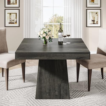 Tribesigns Square Dining Table for 4, 31.5" Farmhouse Small Kitchen Table
