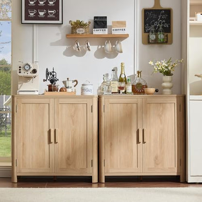 Joaxswe Sideboard Buffet Cabinet with Storage, 31.5" Arc-Shaped Credenza