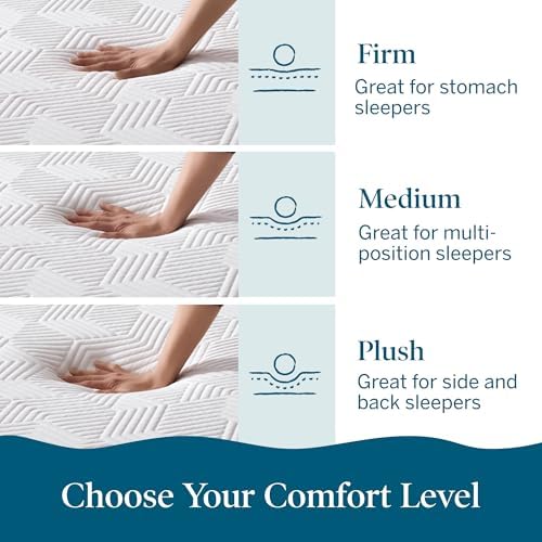 Lucid 10 Inch Gel Memory Foam Mattress, Firm, Bed in a Box, Cal King Size
