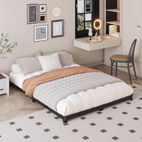Likelalaso 3 inch King Bed Frame with Rounded Corner, Low Profile Bed Frame