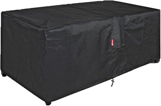 SheeChung Fire Pit Cover Rectangular-Fits 50-54 inch Table-Waterproof Heavy Duty 600D Outdoor Cover for Gas Fire Pit,Patio Deck Box Protector Patio Furniture Cover 54"Lx34"Wx24"H