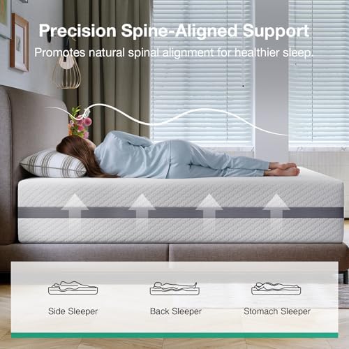 Novilla King Mattress, 10 Inch NanoGEL™ Memory Foam King Mattress Cool Rest