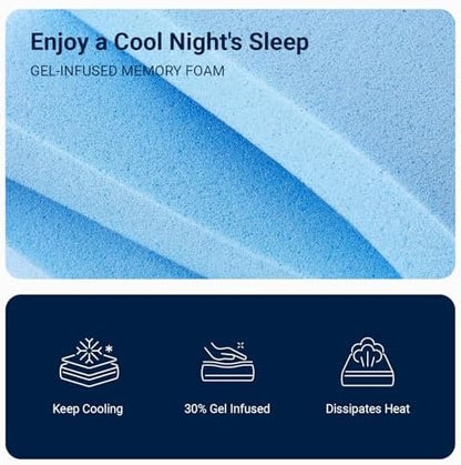 Avenco Twin Mattress, 6 Inch Twin Size Mattress, Gel Memory Foam Mattresses for Cooling Night Sleep & Pressure Relief, Colchones Fiberglass Free CertiPUR-US Certified