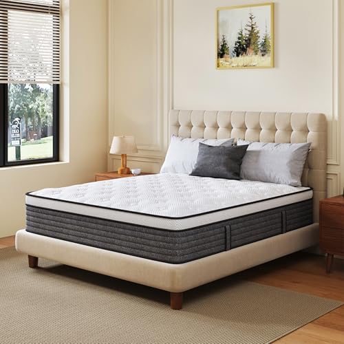 CH CHARME HOUSE King Size Mattress, 10 Inch Hybrid Mattress King Size