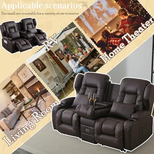 SAMERY 67.6" RV Loveseat Recliner Sofa, Manual Reclining Loveseat