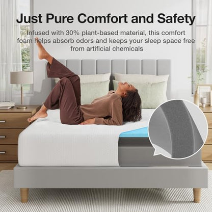 Novilla Twin XL Mattress, 12 Inch Gel Memory Foam Mattress for Cooling