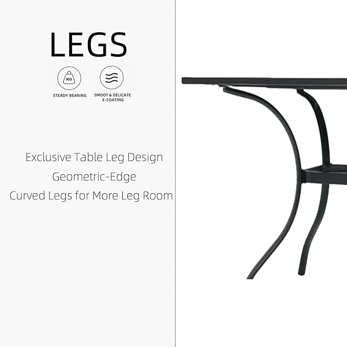 Outdoor Dining Table with 4PCS Swivel Chairs,48"x 48"x 28" Round Patio Table with Adjustable Umbrella Hole,Stable Patio Dining Set for Home or Outside