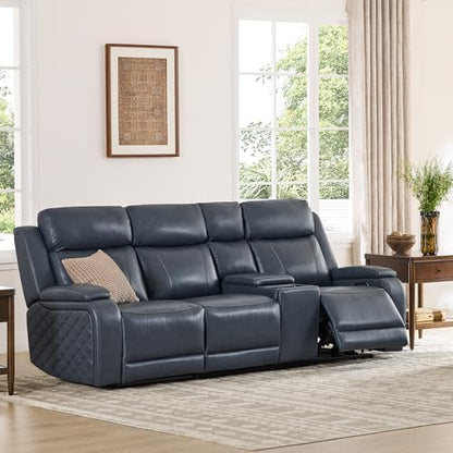 Watson & Whitely Zero Gravity Power Reclining Sofa with Console, Navy