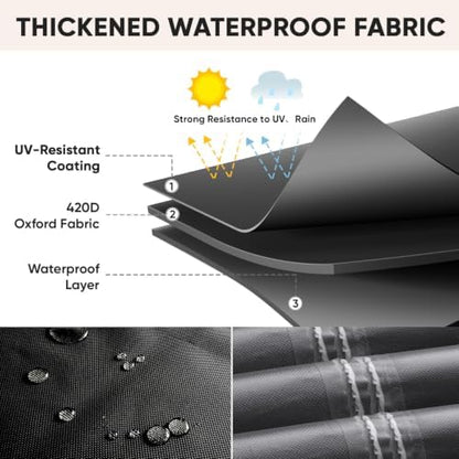 BALEINE Patio Furniture Covers Waterproof, Heavy Duty Outdoor Sofa Cover