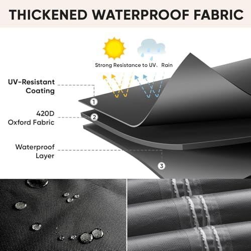 BALEINE Patio Furniture Covers Waterproof, Heavy Duty Outdoor Table Cover