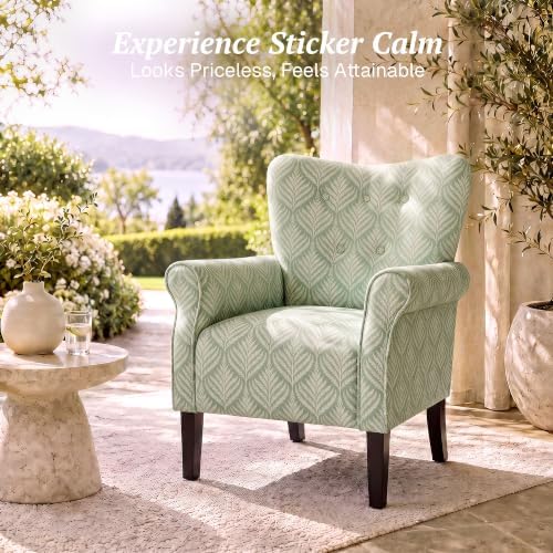 BELLEZE Upholstered Accent Chair - Frond Green