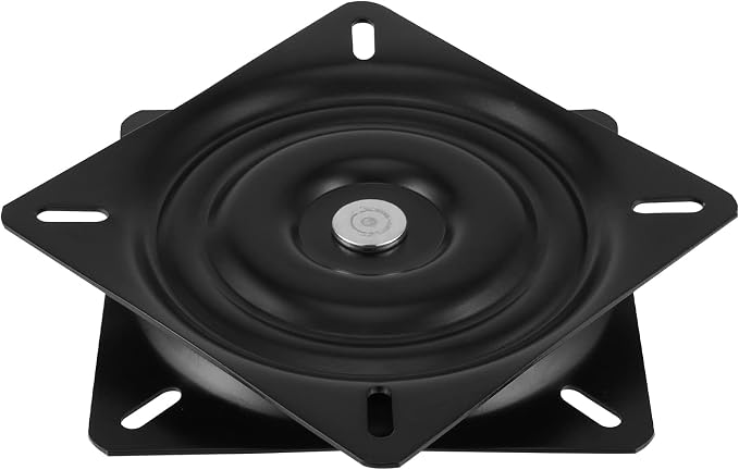 HAKZEON 4 Pack Heavy Duty Bar Stool Swivel Plate, 6.25 Inch Square, 300 lbs Capacity, Black