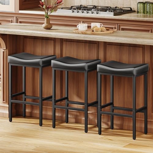 Compact 24 Inch Counter Height Bar Stools Set of 3