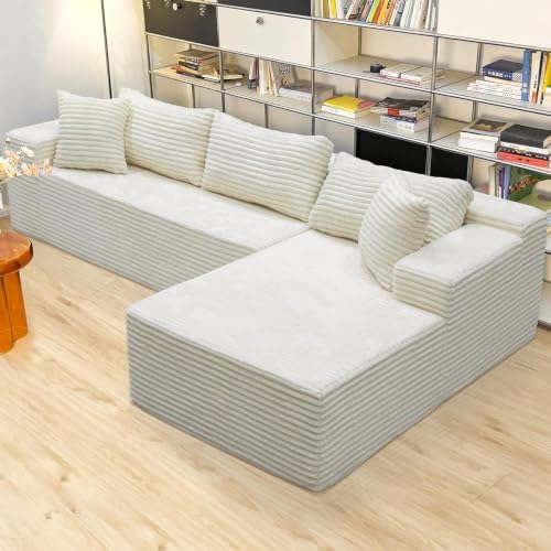 Boneless Couch Modular Sectional Sofa Cloud Corduroy Couch