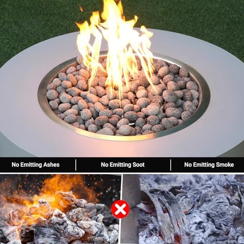 Skyflame 1/2"-1" Natural Tumbled Stones for Gas Fire Pit Fireplaces
